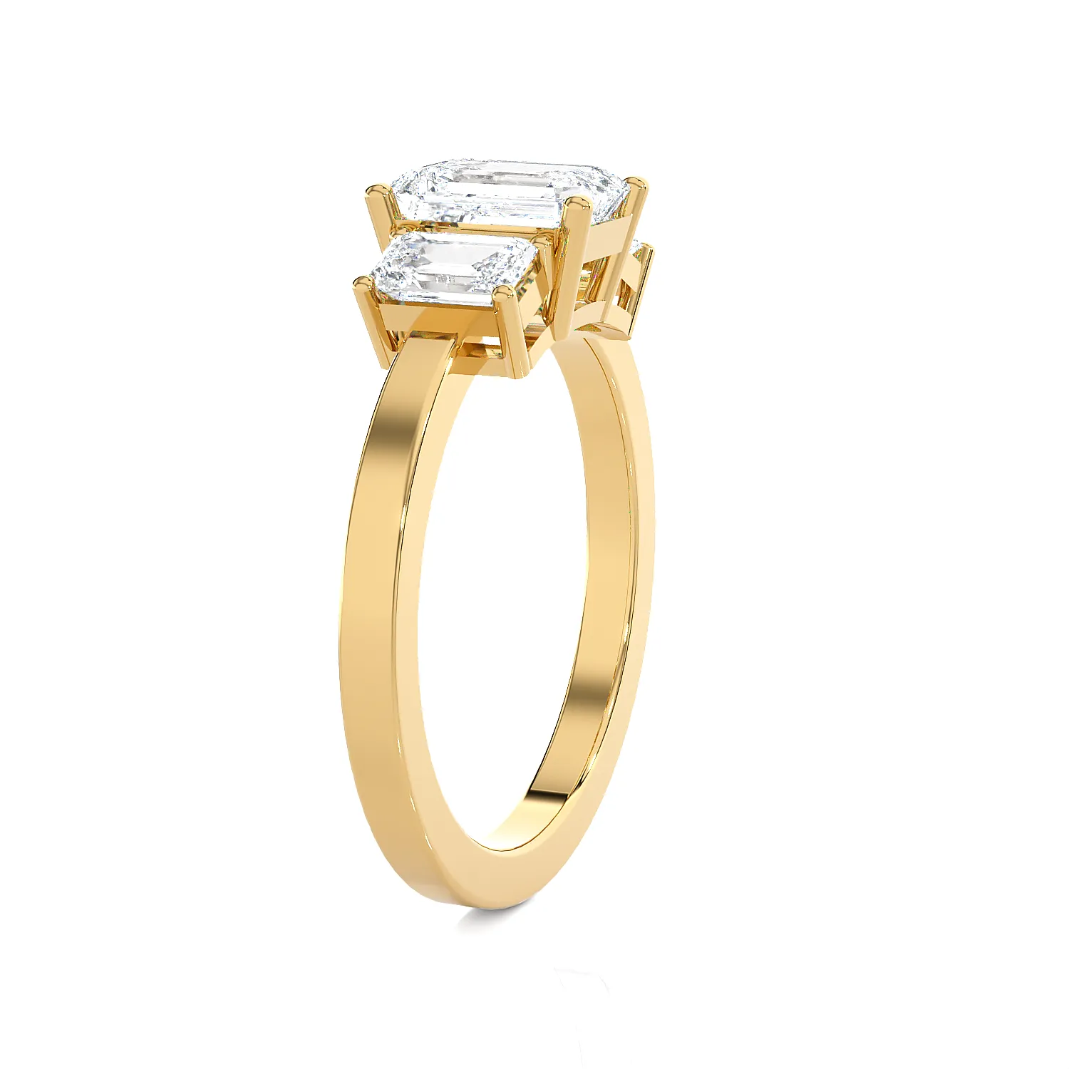 1 5/8 ctw Emerald-Cut Three Stone Lab Grown Diamond Ring