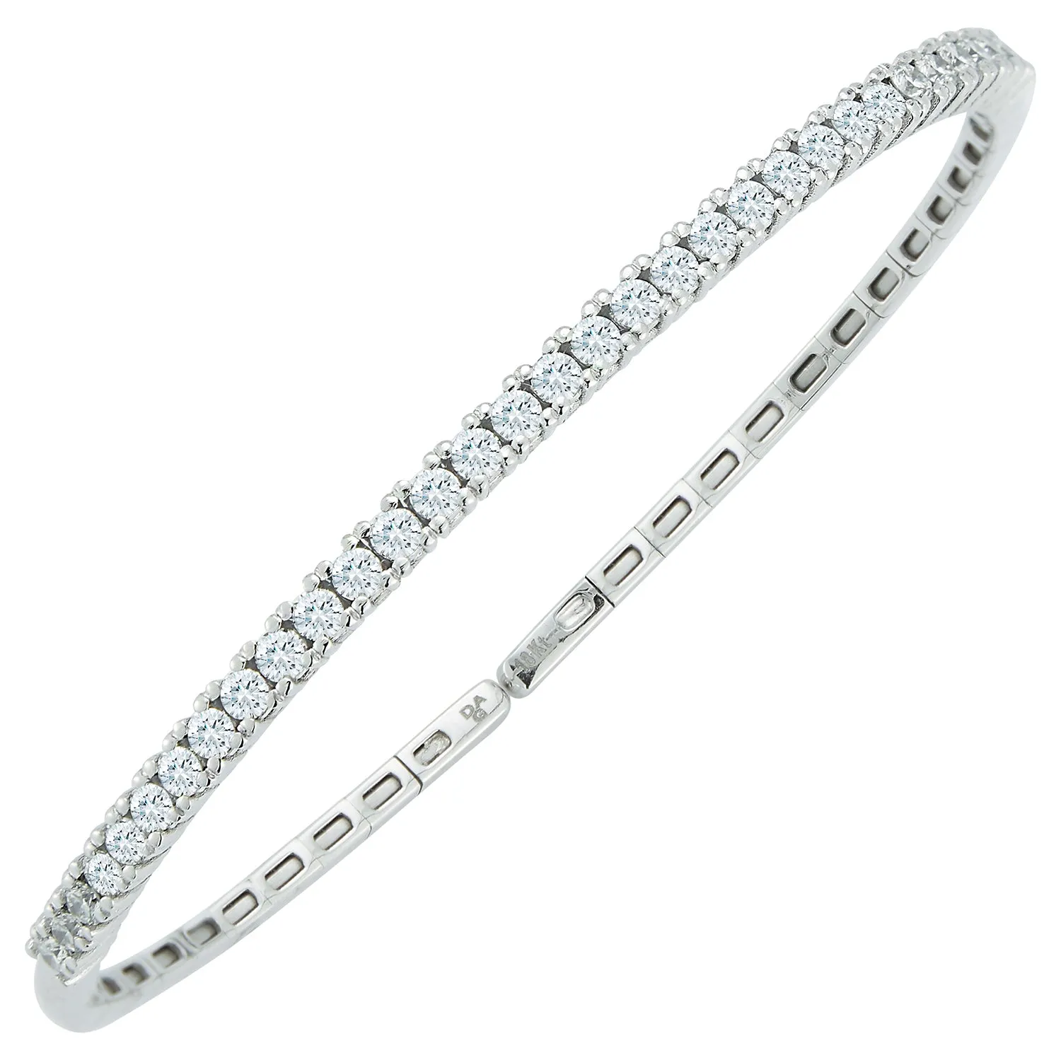 18 Karat White Gold Diamond Cuff Bracelet