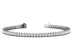 2.00-6.00 CT Princess Cut Diamonds - Tennis Bracelet