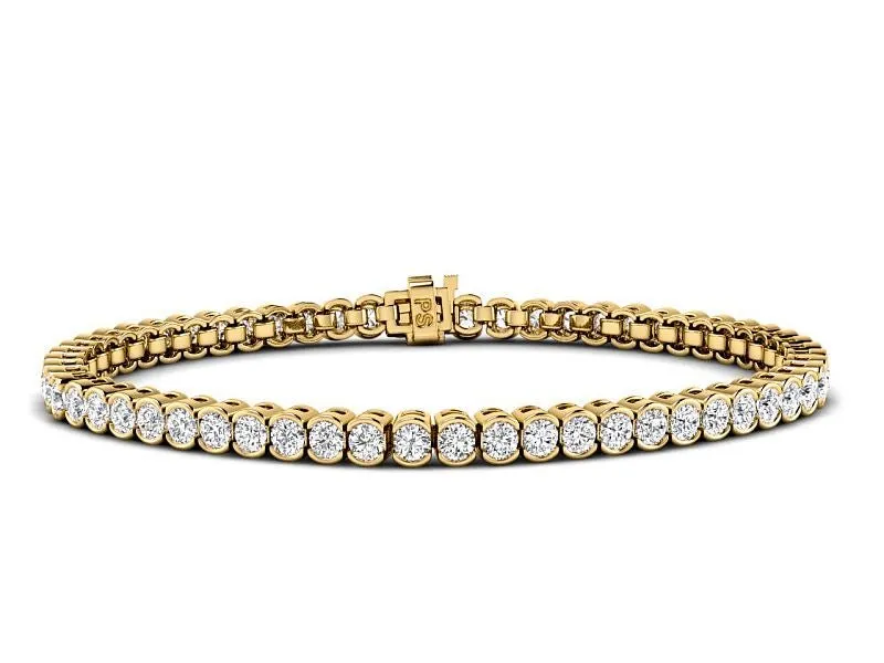 2.00-8.00 CT Round Cut Lab Grown Diamonds - Tennis Bracelet