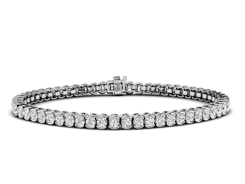 2.00-8.00 CT Round Cut Lab Grown Diamonds - Tennis Bracelet