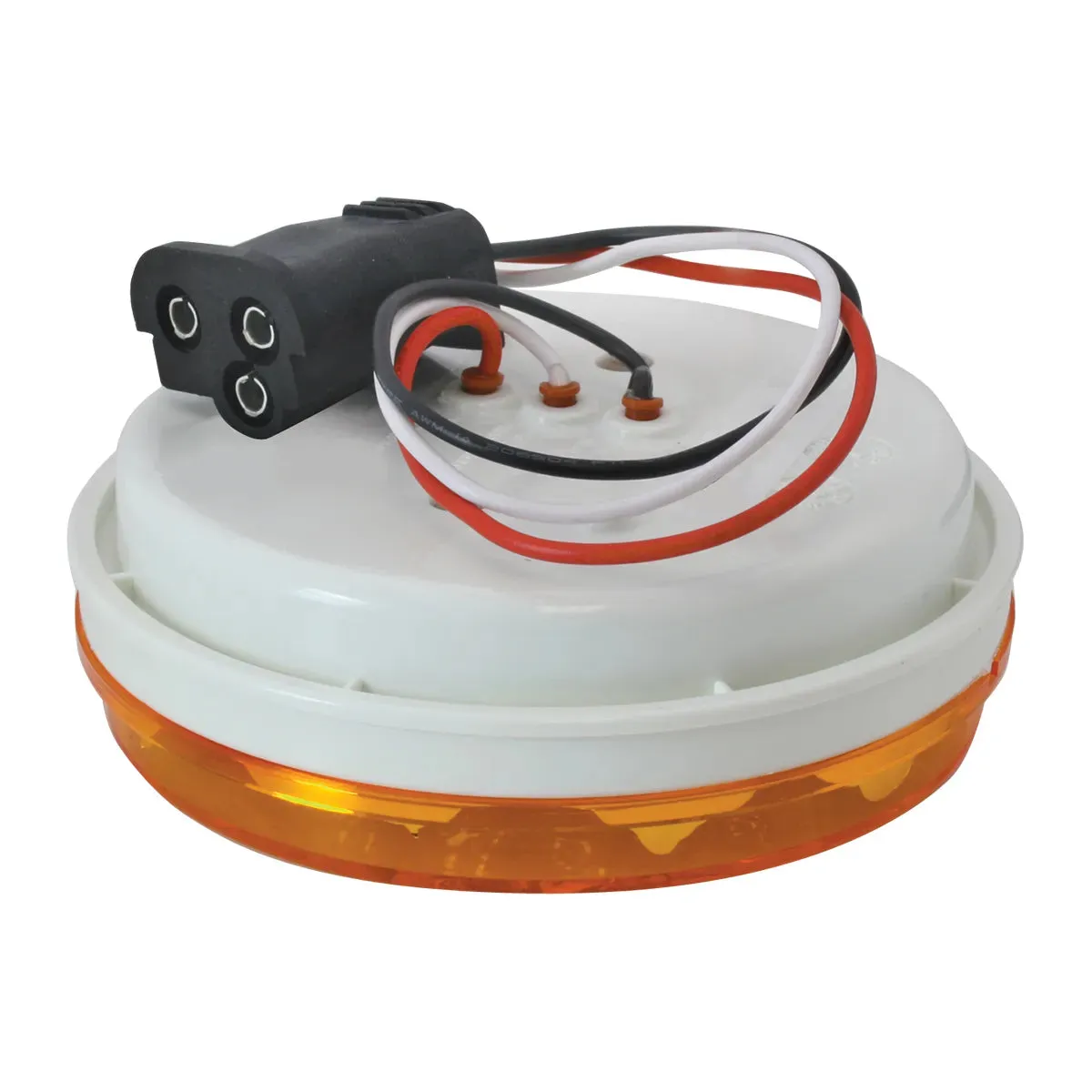 4" LOW PROFILE SPYDER AMBER 20-LED LIGHT, AMBER LENS