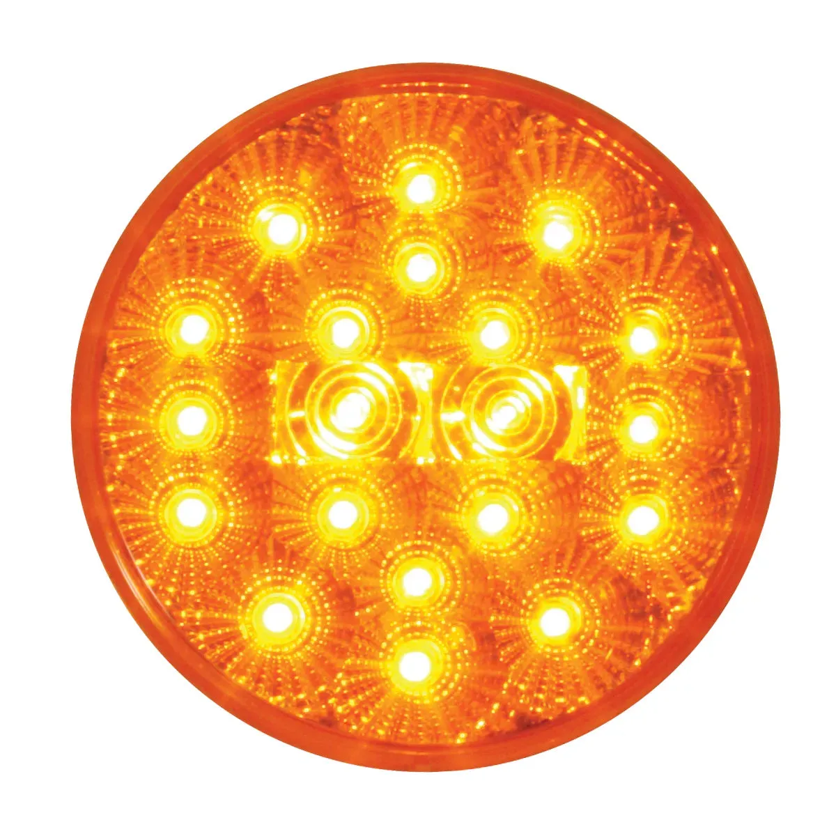 4" LOW PROFILE SPYDER AMBER 20-LED LIGHT, AMBER LENS