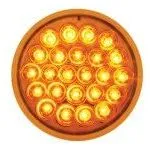 4" PEARL AMBER 24-LED LIGHT, AMBER LENS