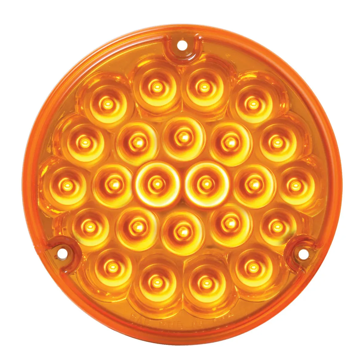 4" PEARL AMBER/AMBER 24 LED LIGHT W/ #1156 SOCKET BASE