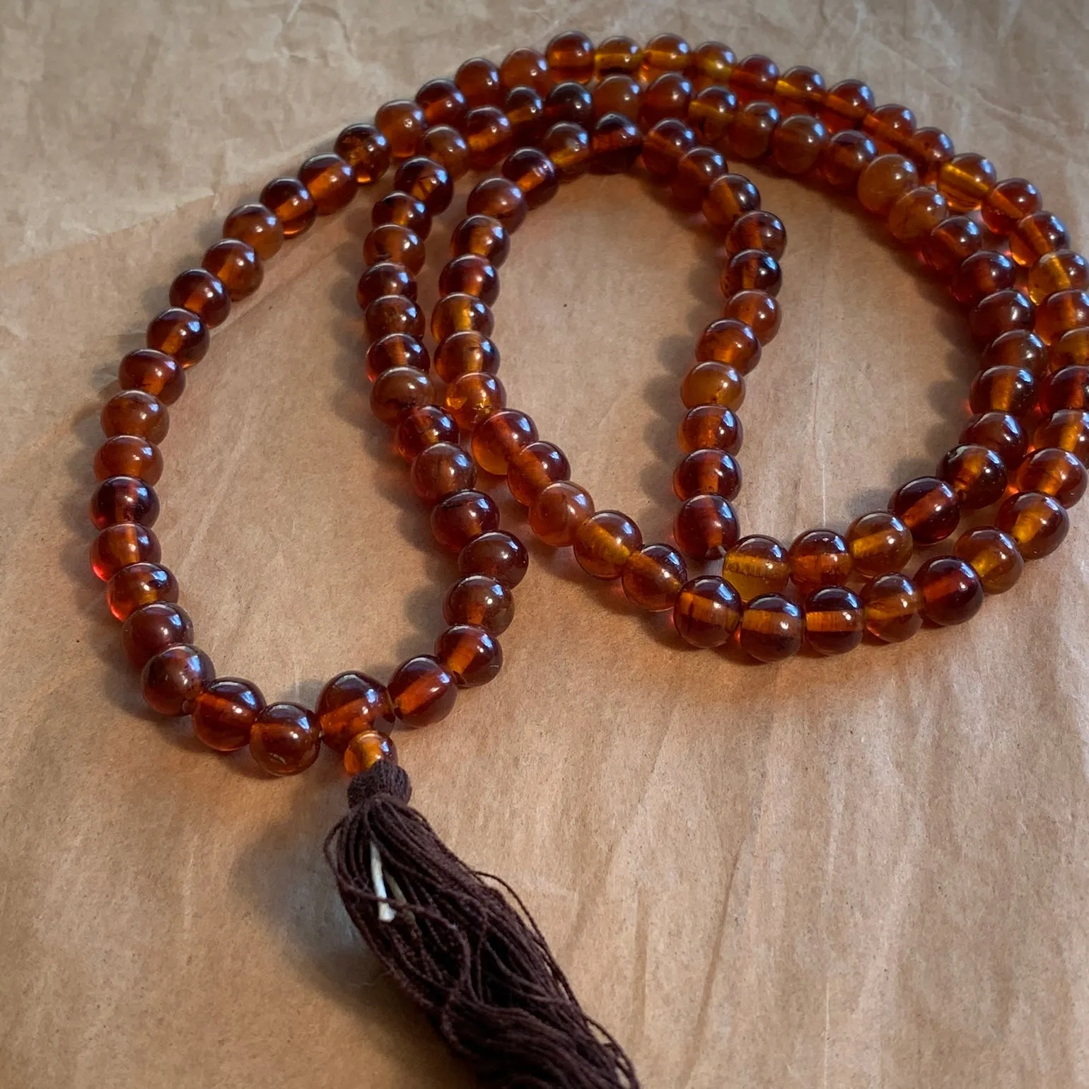 8mm Amber Hindu Mala