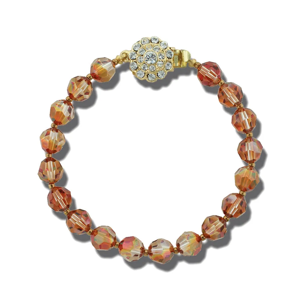 8mm Crystal Beaded Bracelet