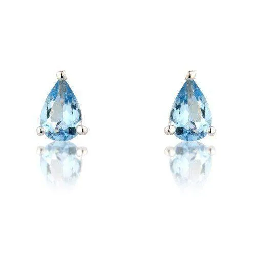 9ct White Gold Aquamarine Earrings - MM7J11WAQ