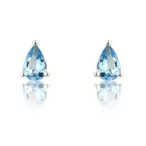 9ct White Gold Aquamarine Earrings - MM7J11WAQ