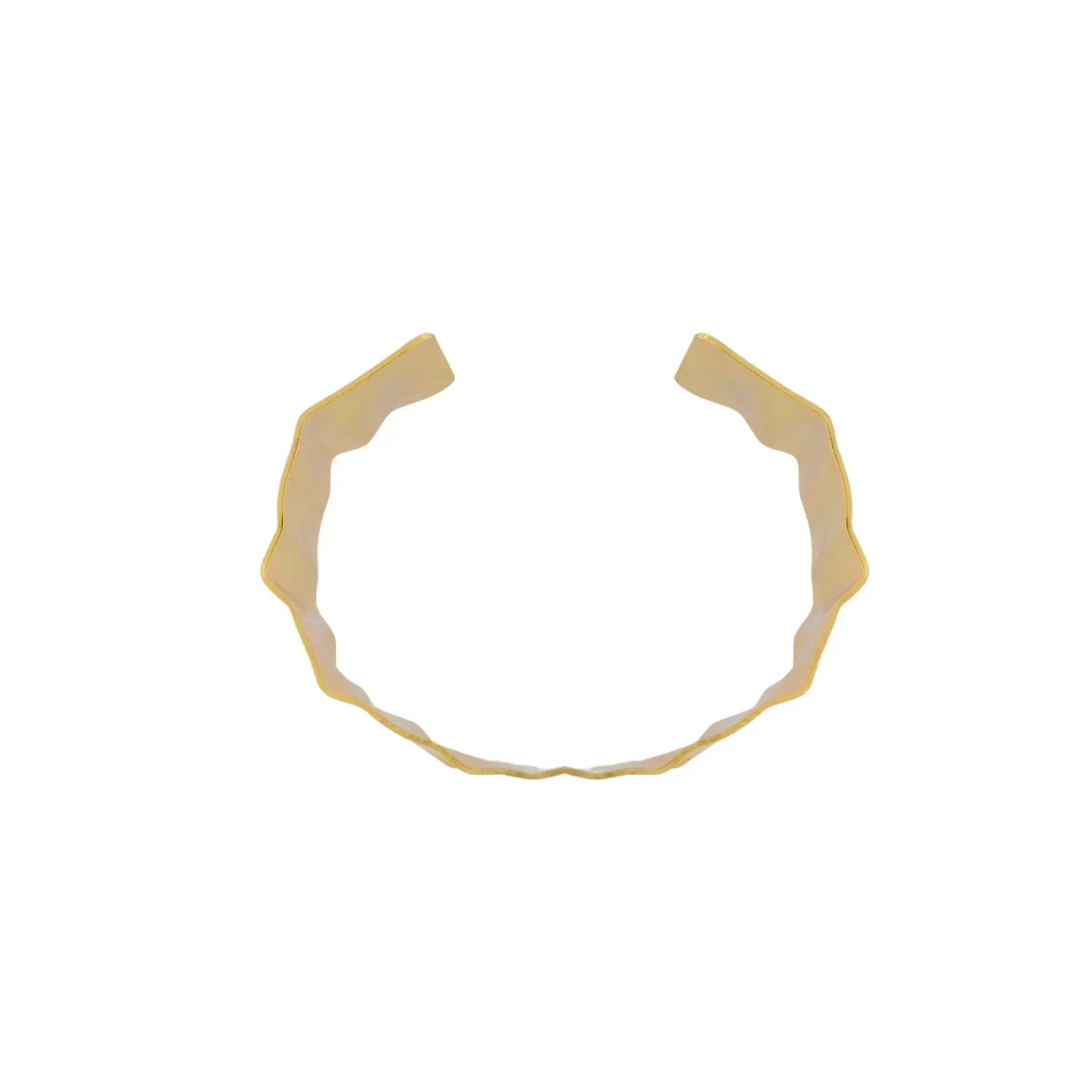 Alaya Statement Wave Cuff Bracelet Gold Plating