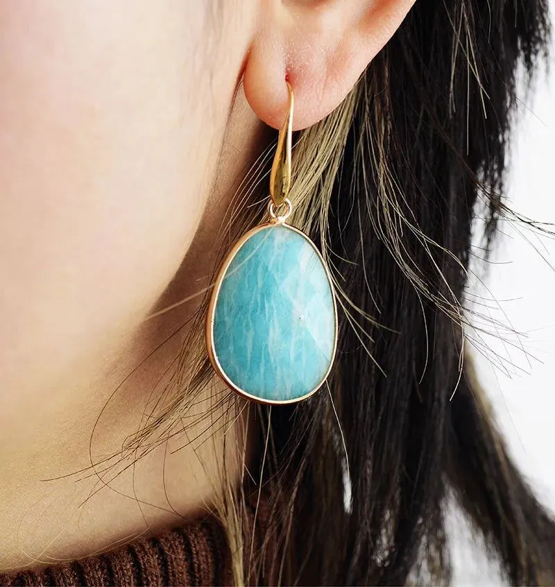 Amazonite Dangling Earrings