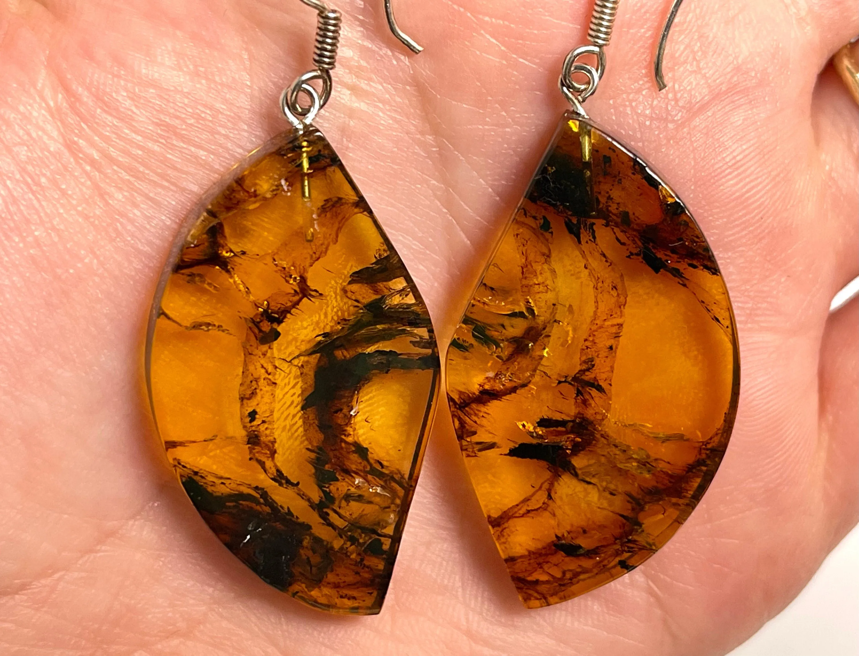 AMBER Crystal Earrings - Statement Earrings, Dangle Earrings, Handmade Jewelry, Healing Crystals and Stones, 50343