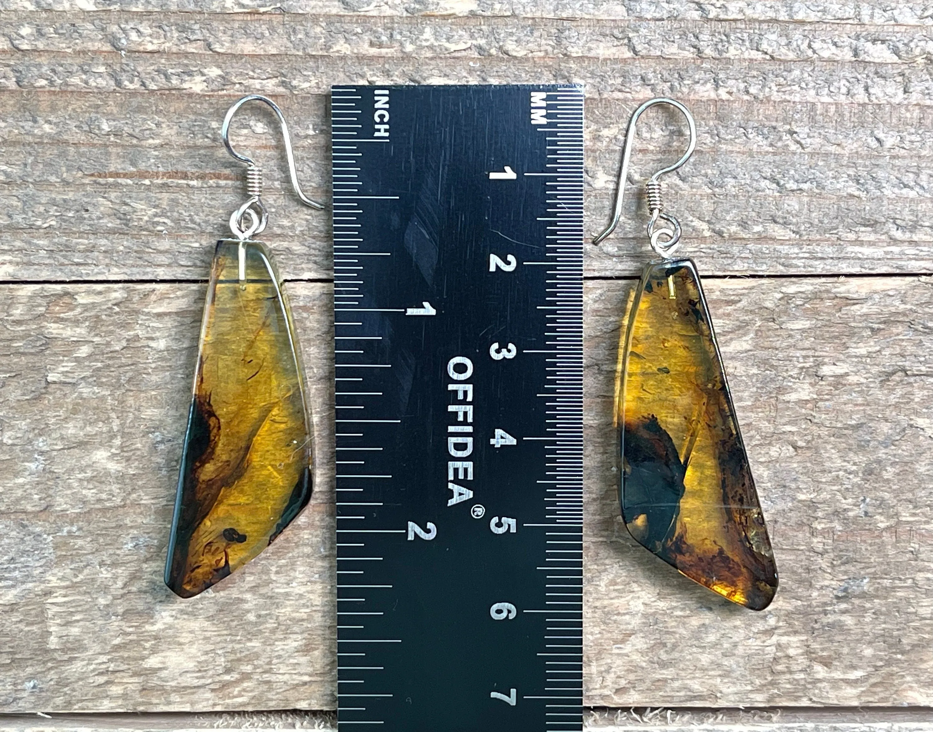 AMBER Crystal Earrings - Statement Earrings, Dangle Earrings, Handmade Jewelry, Healing Crystals and Stones, 50350