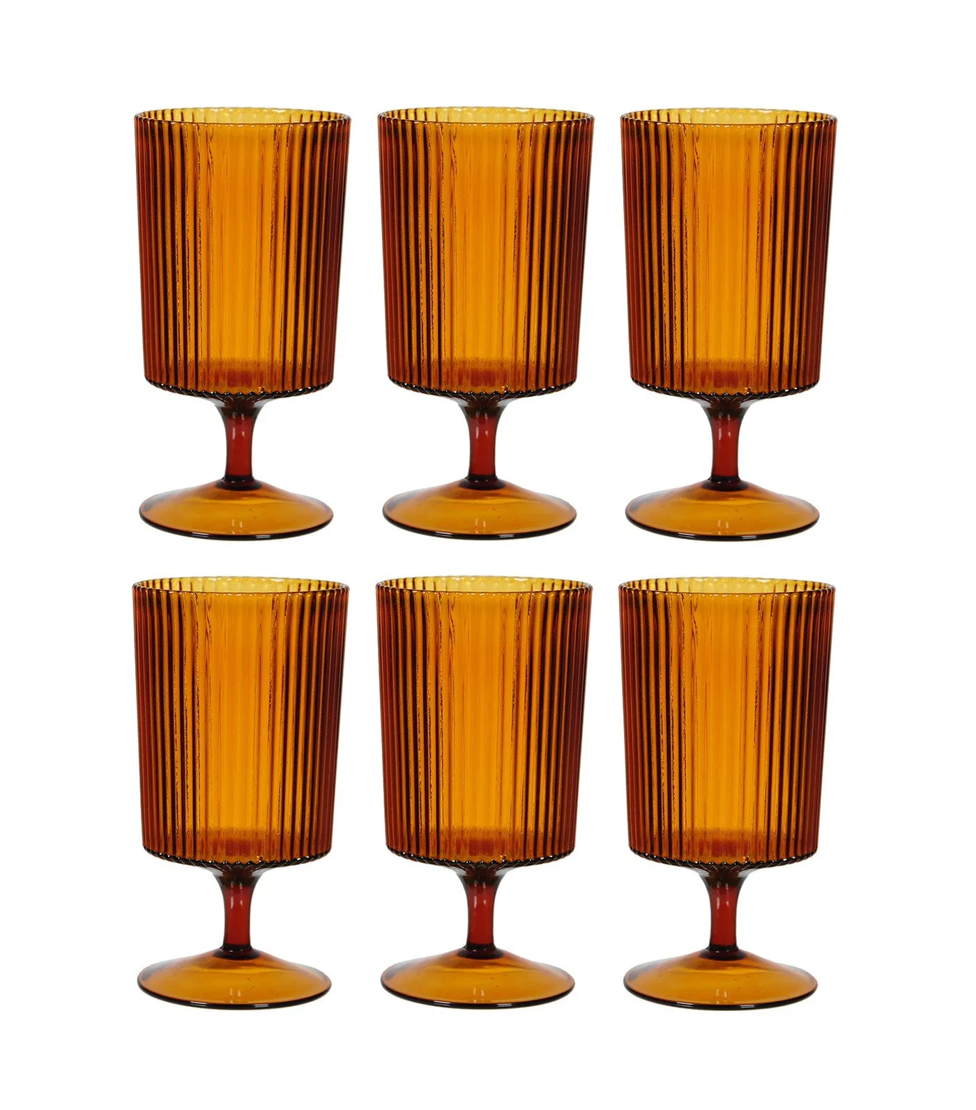 Amber Glassware Collection