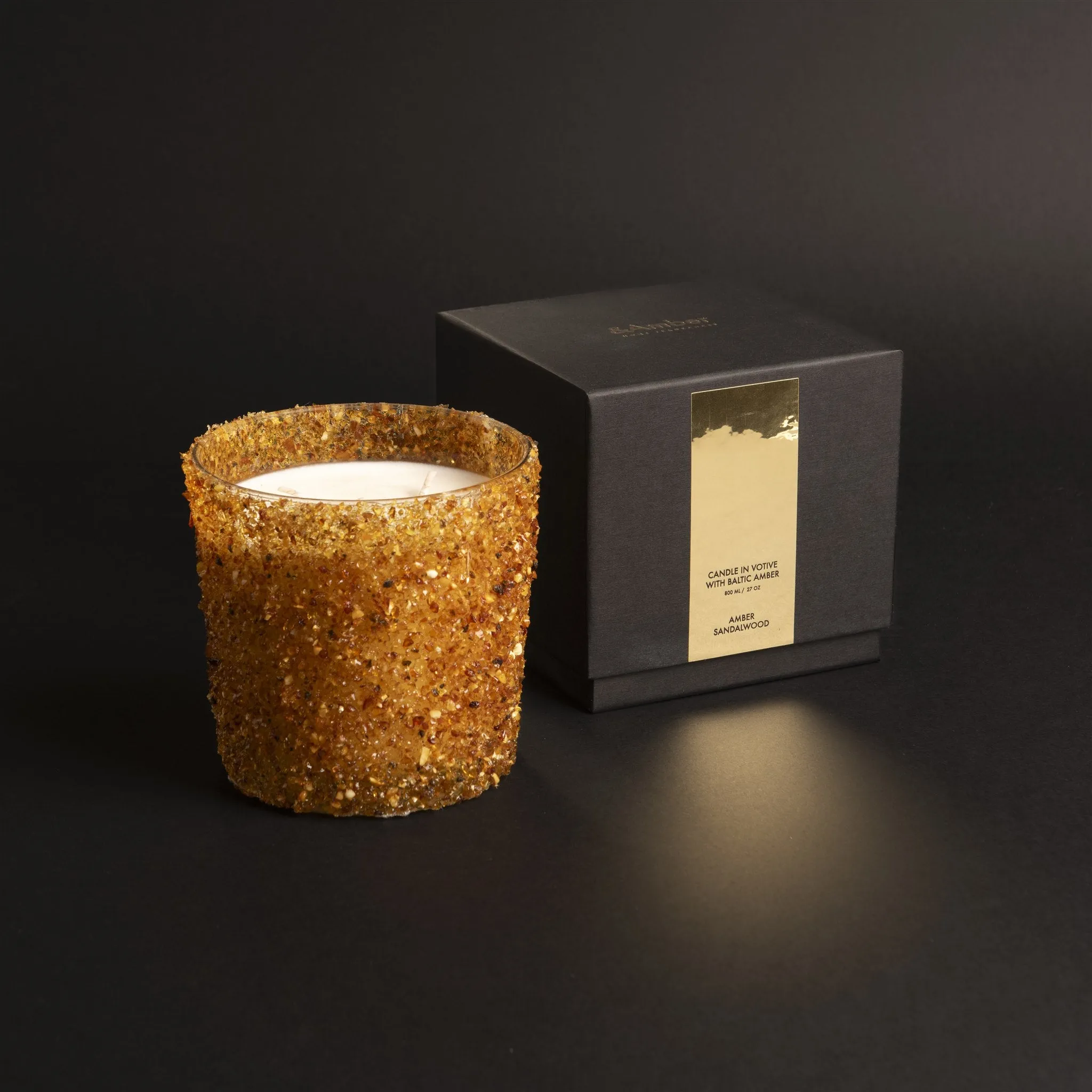 Amber - Sandalwood large candle