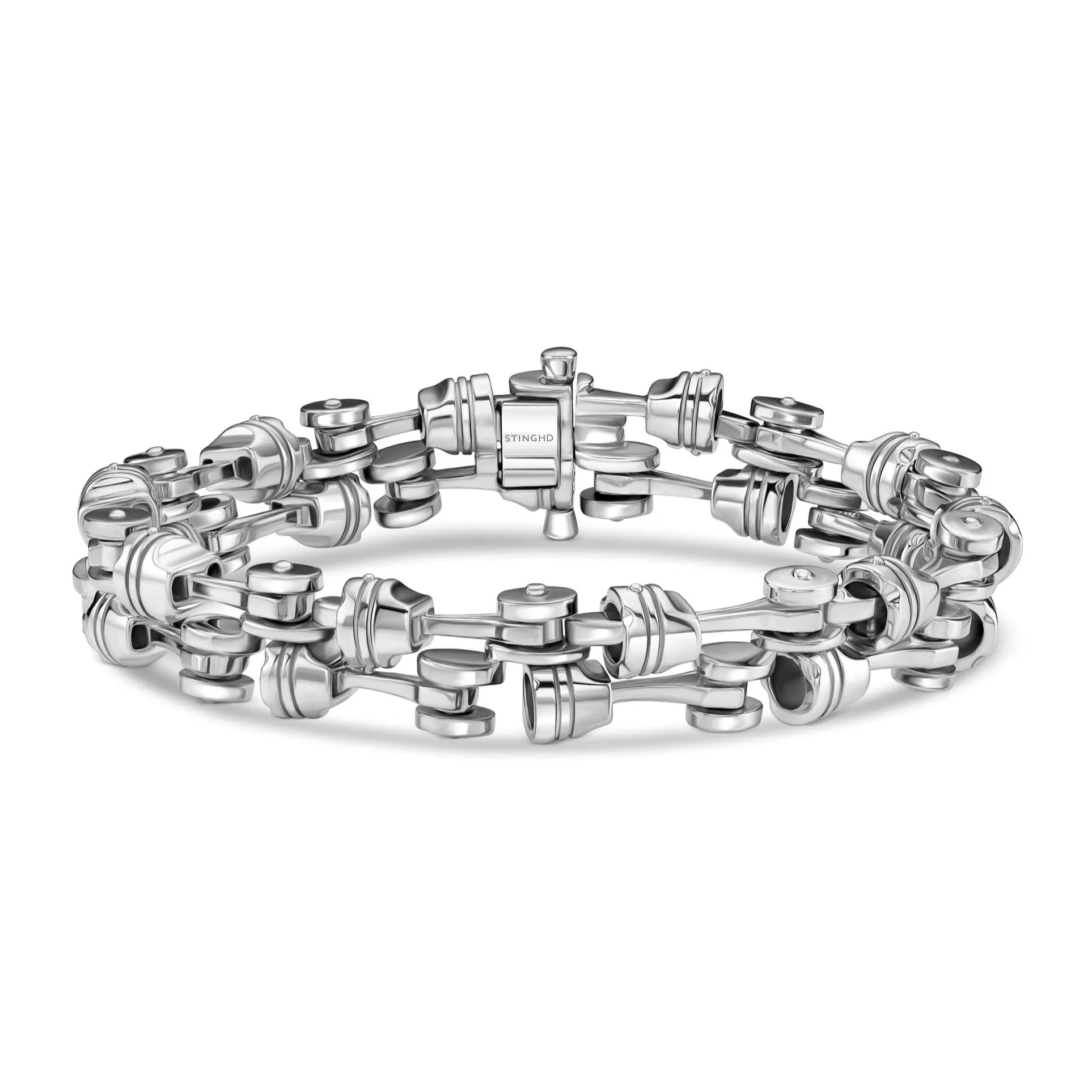 B509 Piston-Inspired Platinum Bracelet