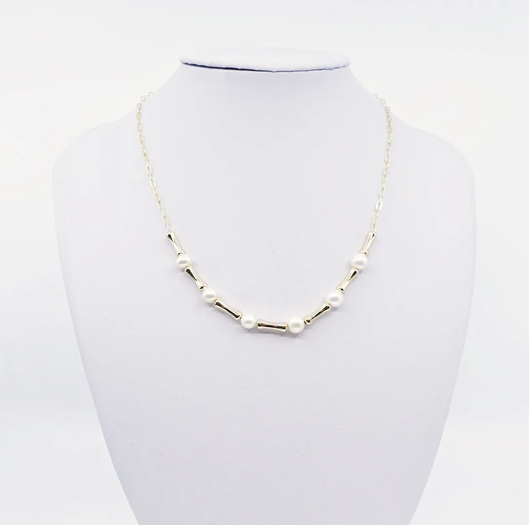 Bamboo Pearl Necklace