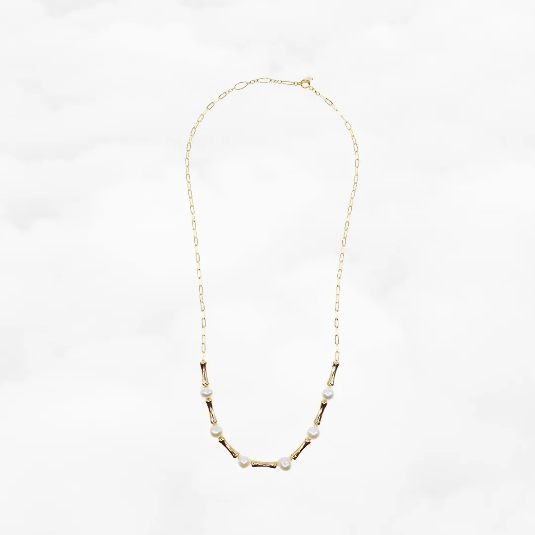 Bamboo Pearl Necklace