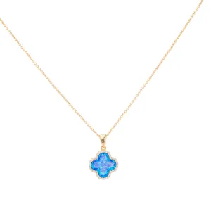 bara boheme | CLOVER CZ PAVE NECKLACE - SMALL