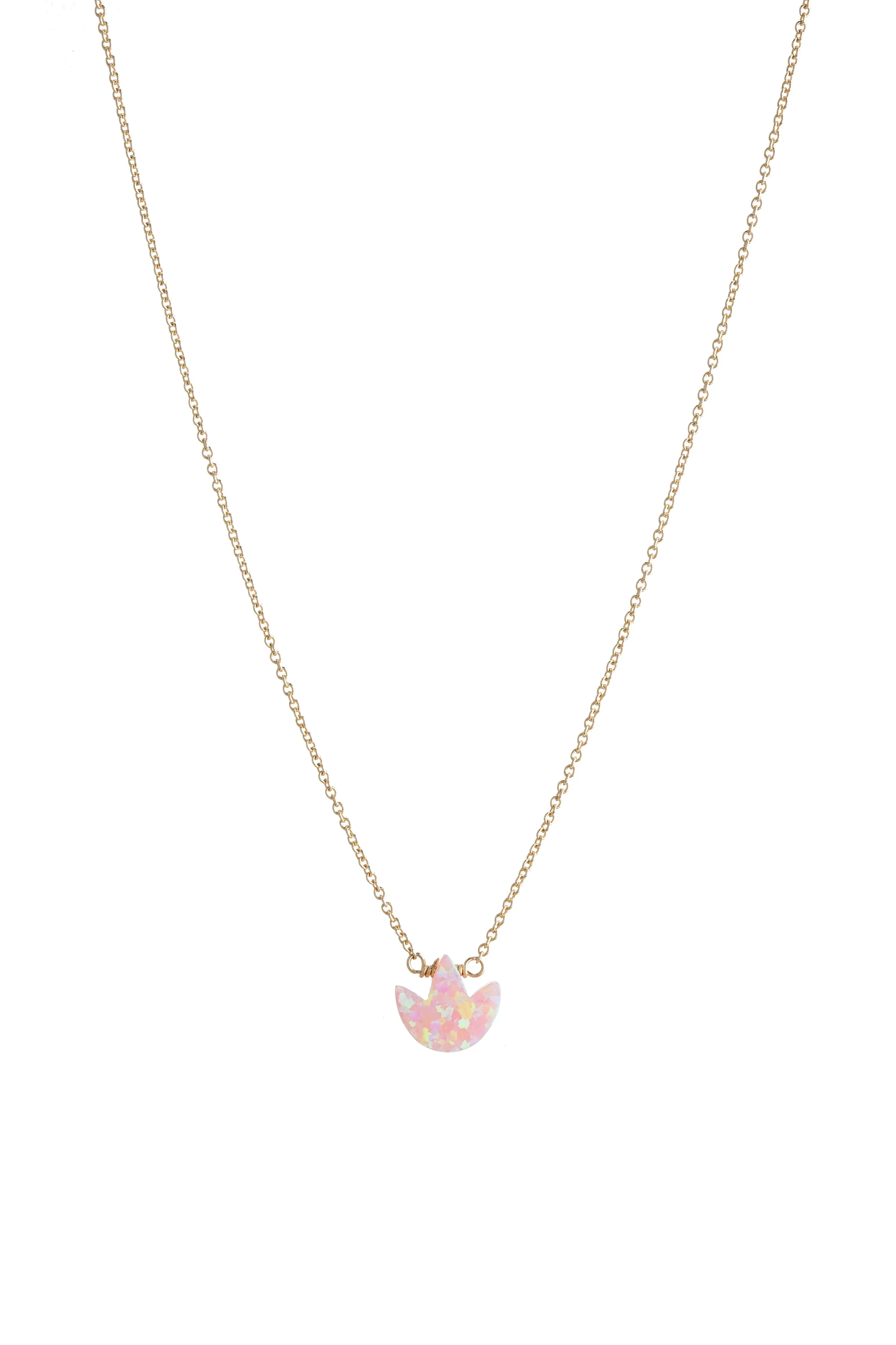 bara boheme | "LOTUS FLOWER" Opal Necklace