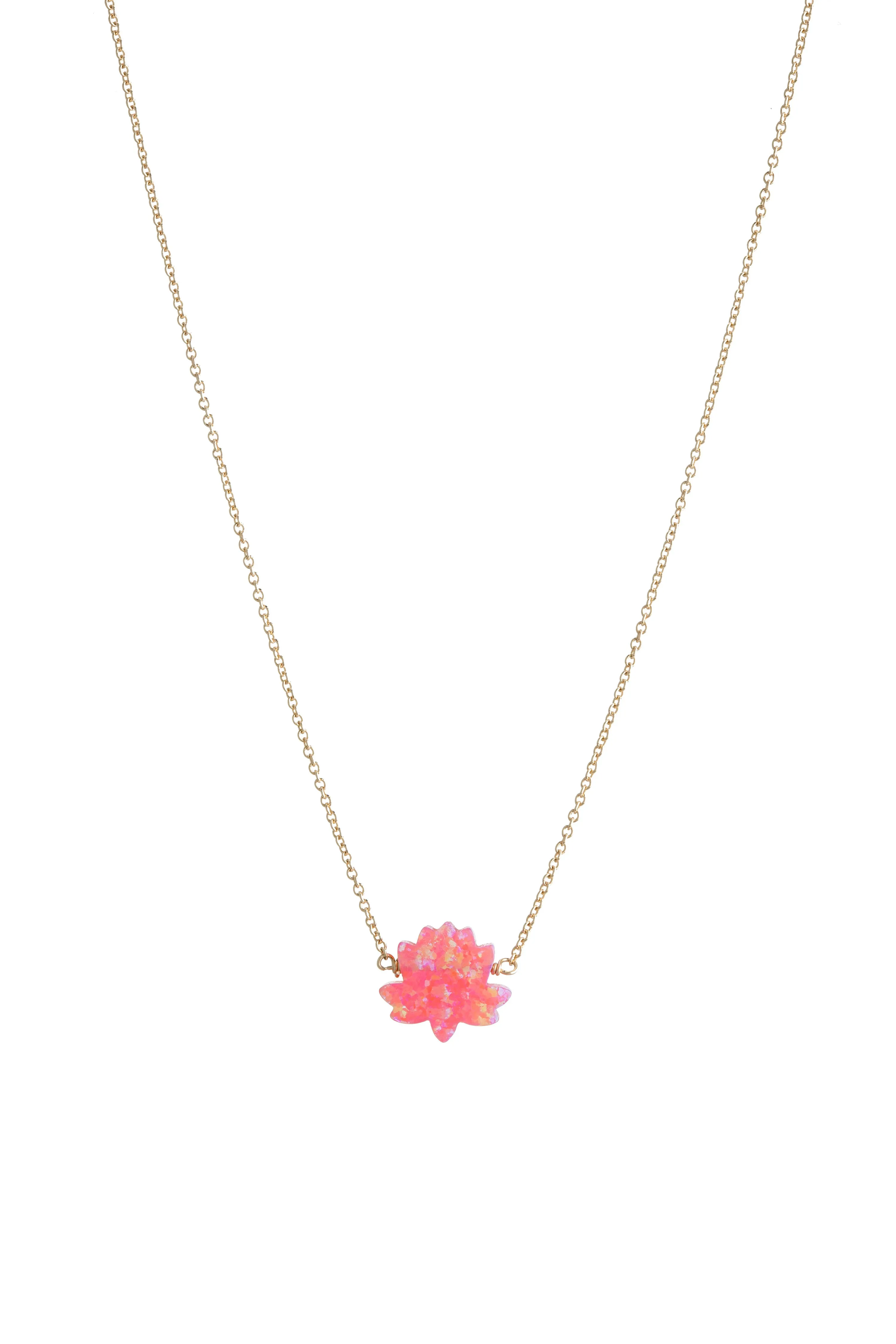 bara boheme | "LOTUS FLOWER" Opal Necklace