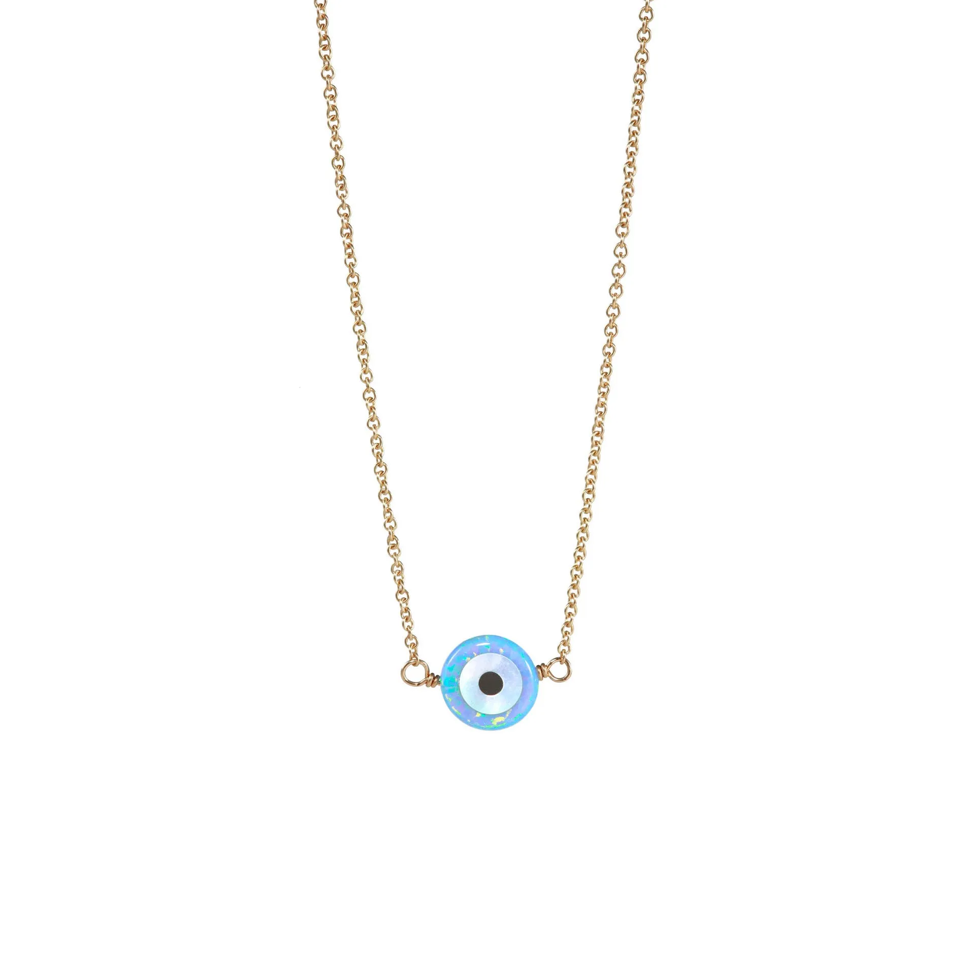 bara boheme | Small "EVIL EYE" Opal Necklace