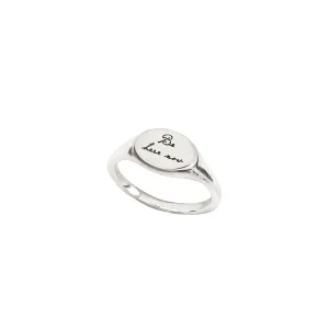 Be Here Now Sideways Oval Signet Ring