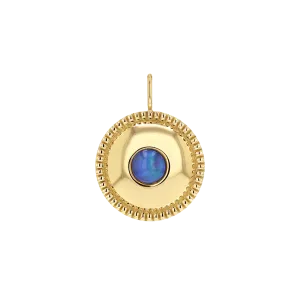 Beaded Opal Medallion Charm