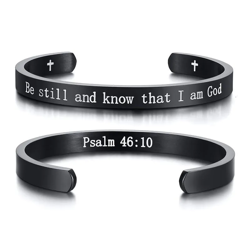 Bible Verse Bracelet <br> Be Still (Cuff)