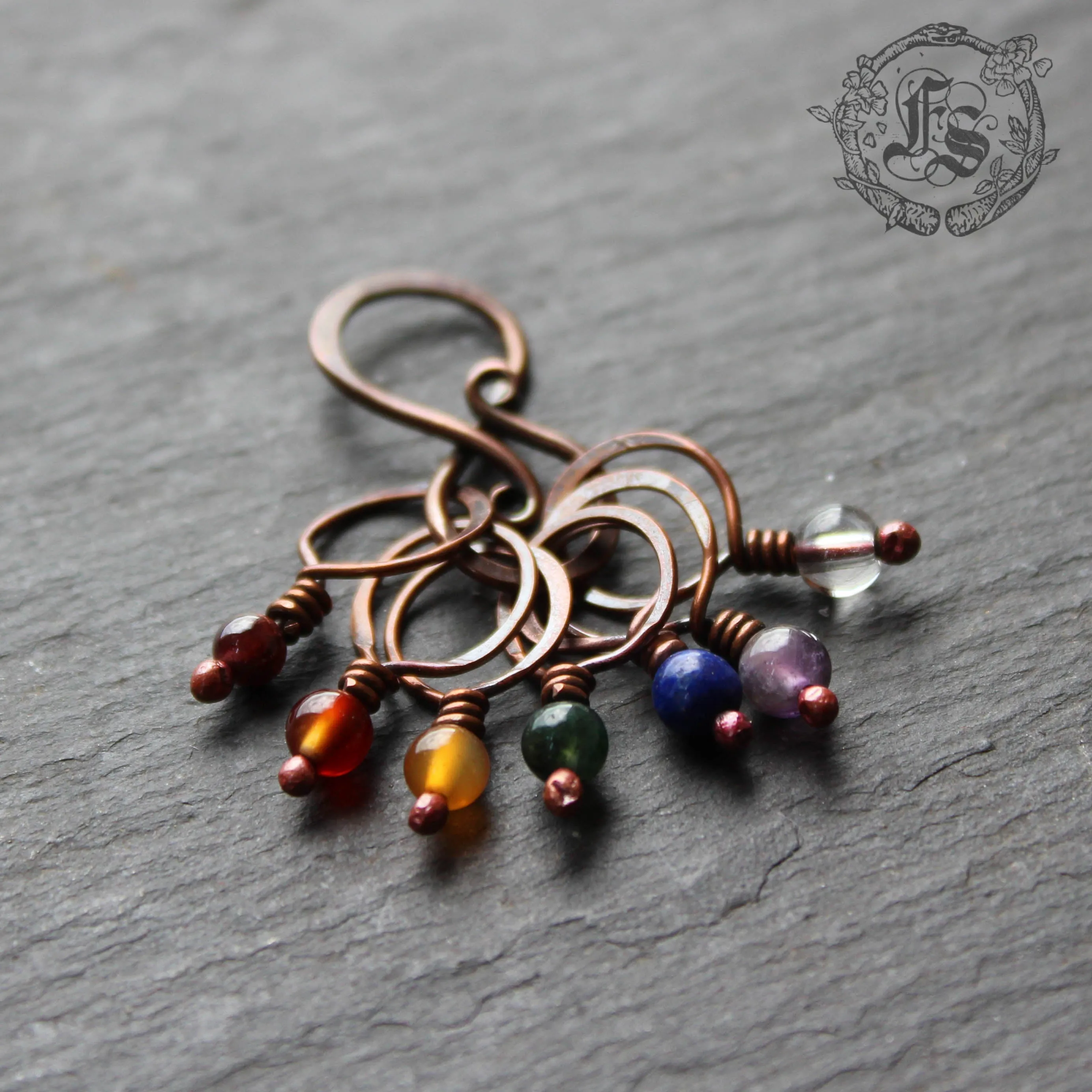 Bifrost Rainbow Stitch Marker Set Necklace