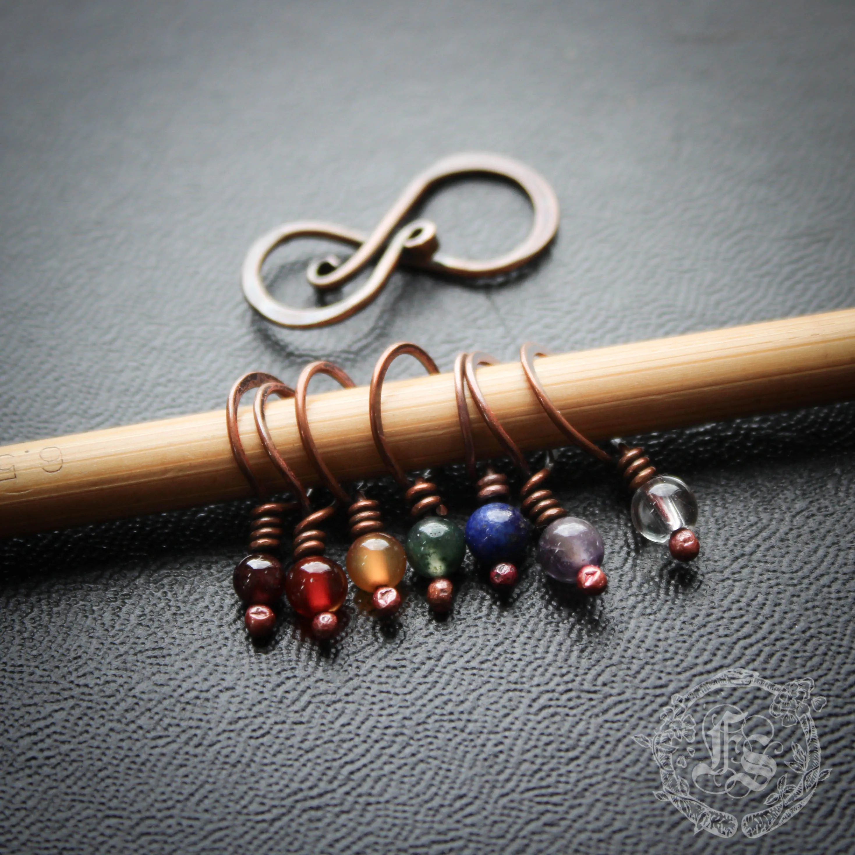 Bifrost Rainbow Stitch Marker Set Necklace