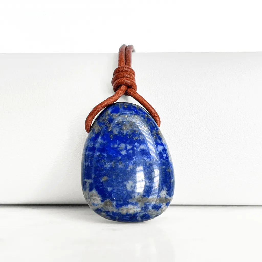 Blue Lapis Lazuli OOAK Gemstone Pendant - Midnight Beauty