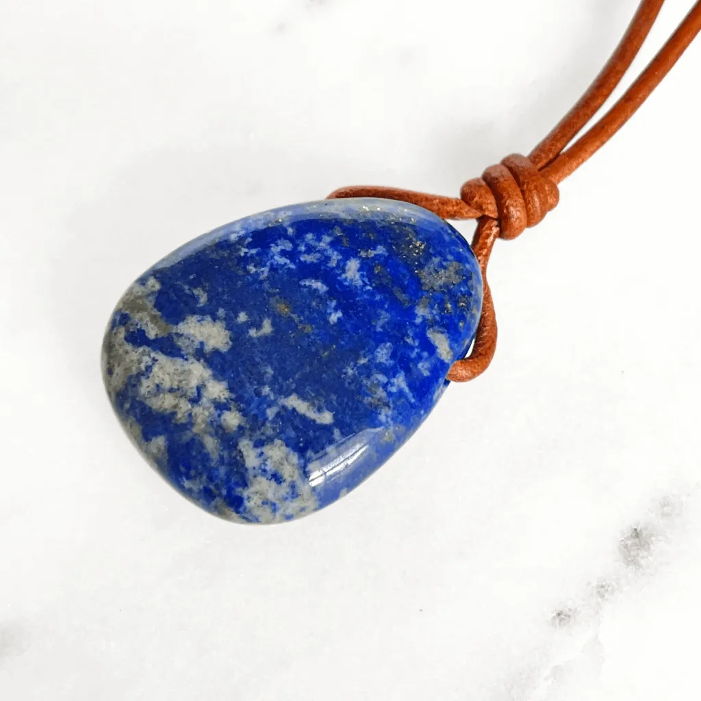 Blue Lapis Lazuli OOAK Gemstone Pendant - Midnight Beauty