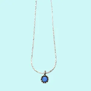 Blue Opal necklace sterling silver pendant