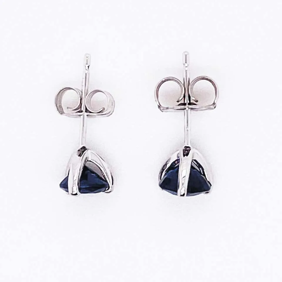 Blue Sapphire Stud Earrings