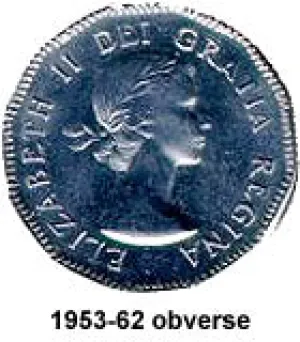 Canada Nickel 1958 5 cents  (Elizabeth II) 4.54gr .999