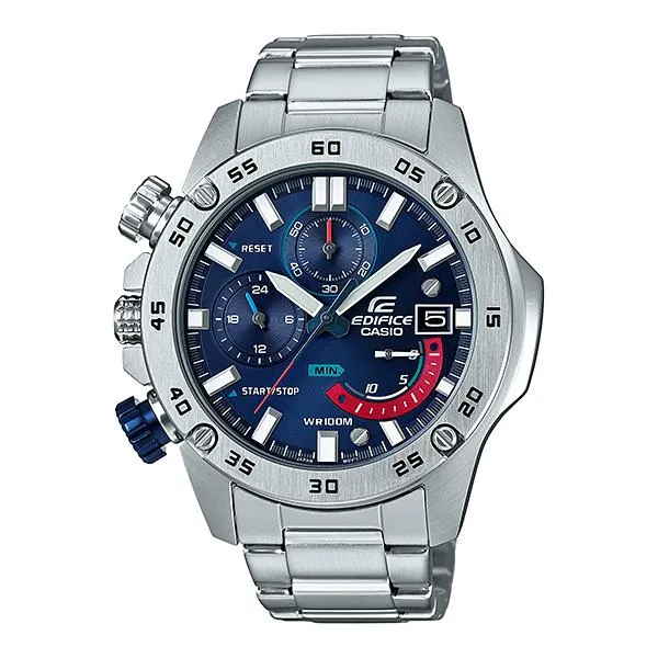 Casio Edifice Chronograph Silver Stainless Steel Band Watch EFR558D-2A EFR-558D-2A