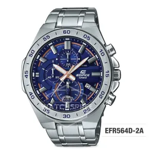 Casio Edifice Standard Chronograph Silver Stainless Band Watch EFR564D-2A EFR564D-2A