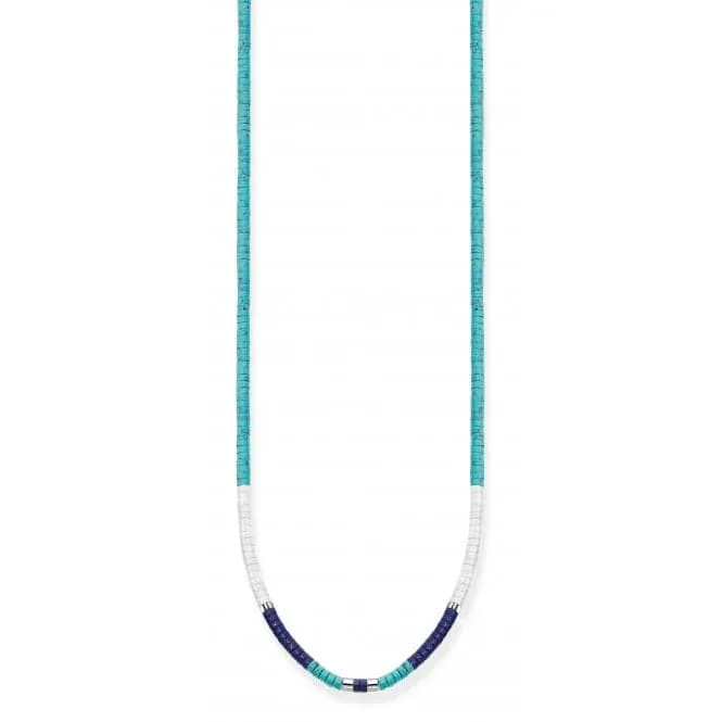 Charming Blue Stones Necklace KE2159-058-7-L38V