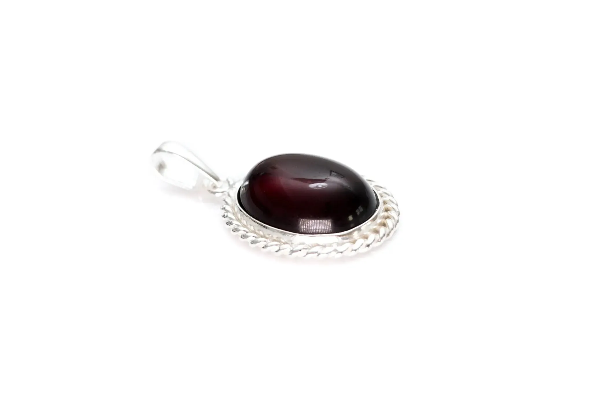 Cherry Red Amber Quintessence Pendant