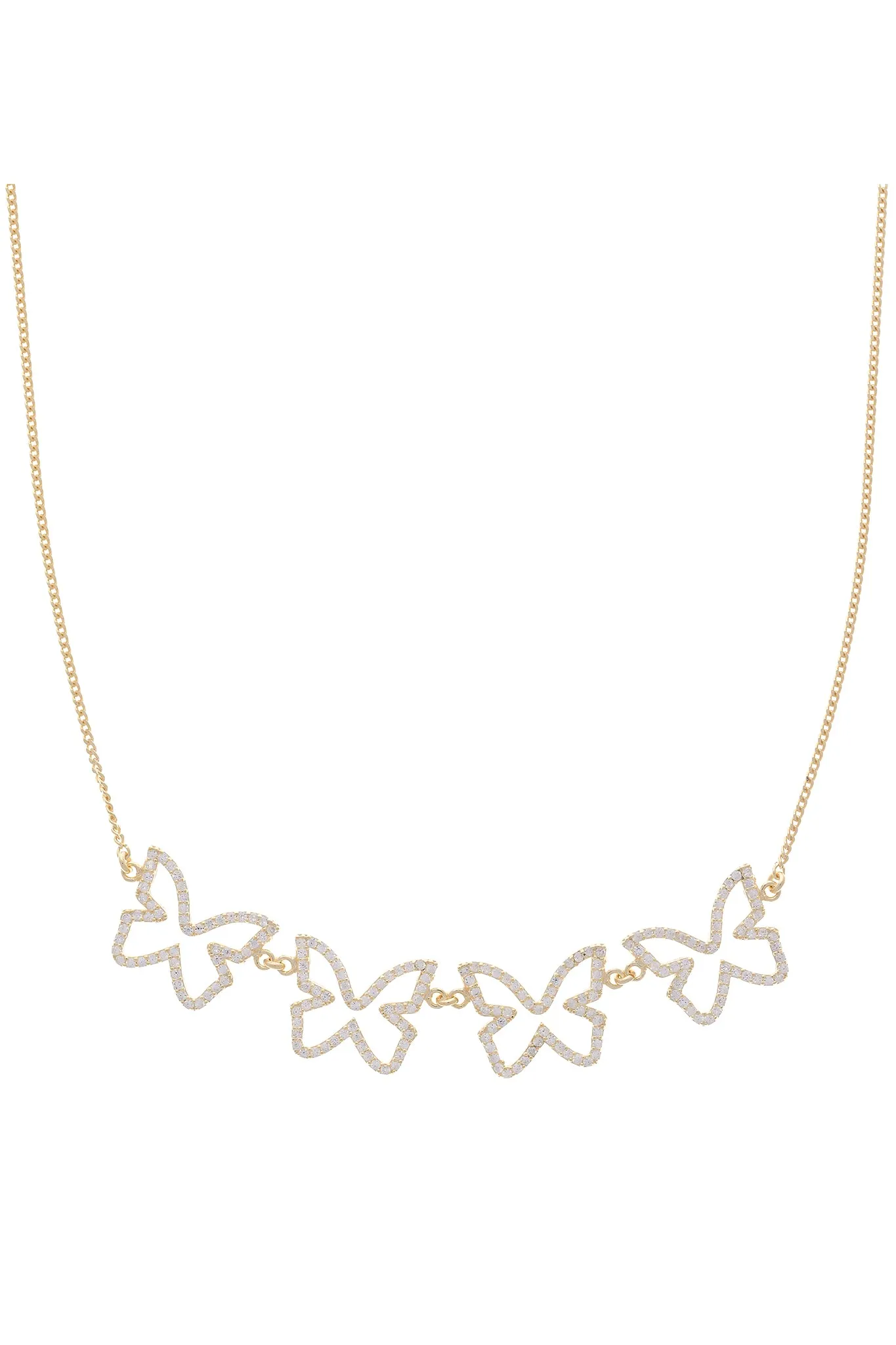 Clear Farasha Row Pavé Butterfly 925 Choker