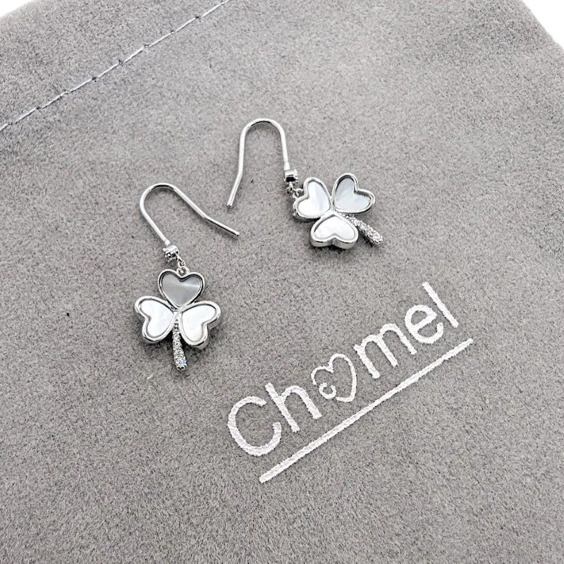 Clover Leaf Mother of Pearl Earrings