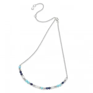 Coast Tumble Azure Gemstone Beaded Necklace 90177LMGP