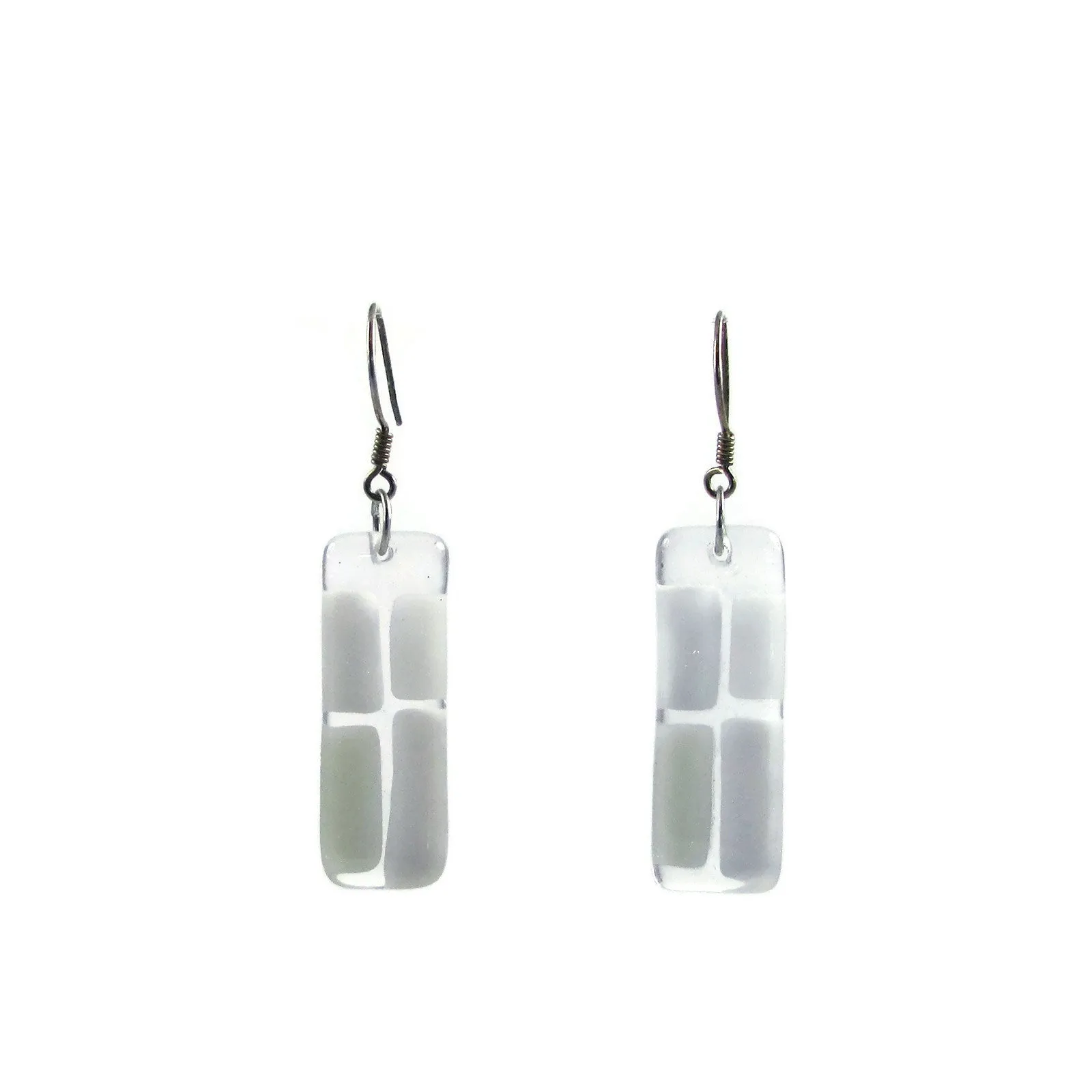 Cobblestones Glass Earrings - Red