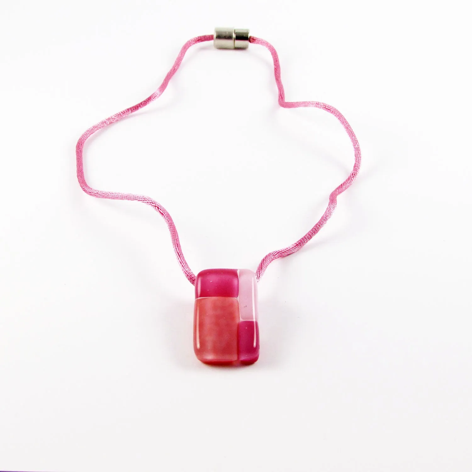 Cobblestones Mini Glass Pendant - Pink