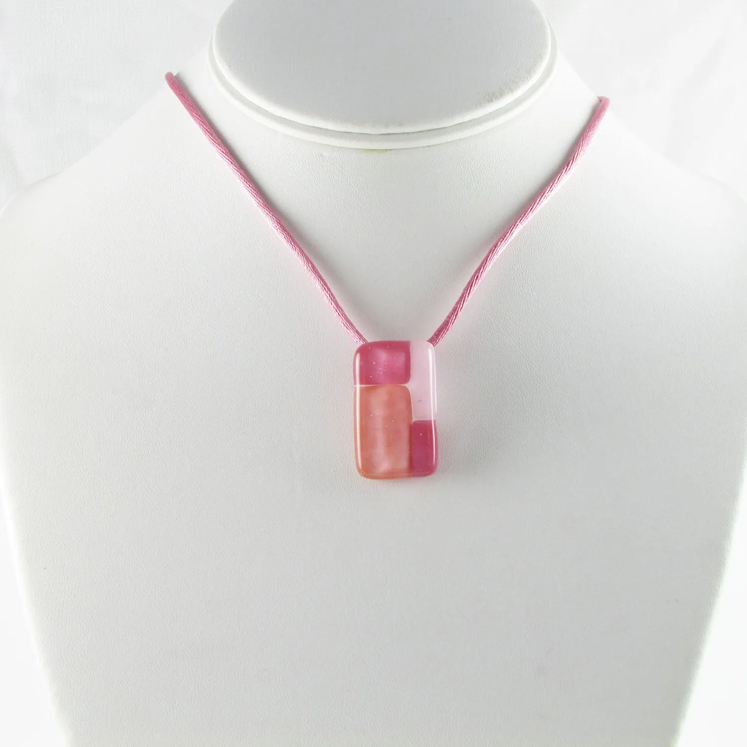 Cobblestones Mini Glass Pendant - Pink