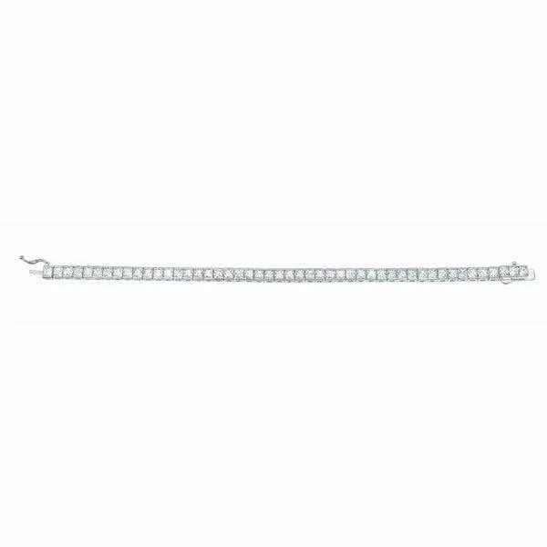 Crislu Classic Large Princess Tennis Bracelet Finished in Pure Platinum -12.80