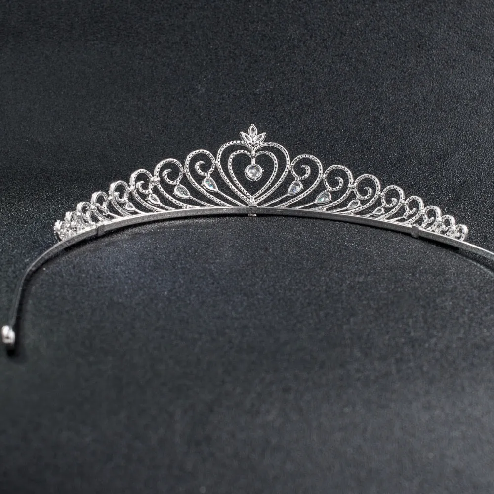 Cubic zircon wedding  bridal royal tiara diadem crown CH10143