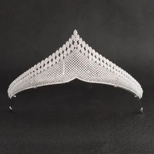 Cubic zircon wedding  bridal royal tiara diadem crown CH10198