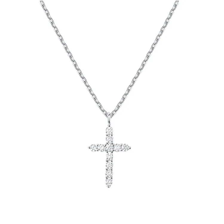 Cubic Zirconia Cross Necklace